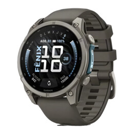 Garmin Fenix 9 47mm AMOLED Pebble Gray TopoActive Maps LED Torch