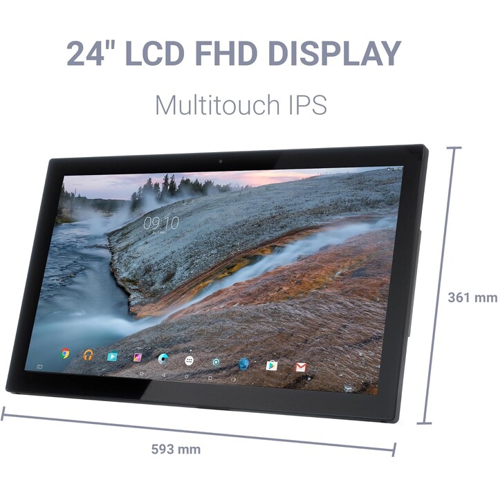Xoro MegaPAD 2404v7. Tablet da 24" (60,96 cm). 64GB. Android nero