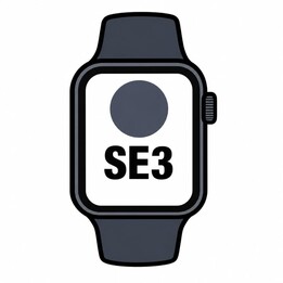 Apple Watch SE3 / GPS / Cellular / 40 mm / Cassa in alluminio color Mezzanotte / Cinturino sportivo blu navy S/M