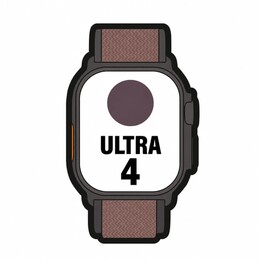Apple Watch Ultra 4 / GPS / 49 mm / Boîtier en titane noir / Bracelet Loop Alpine bordeaux L