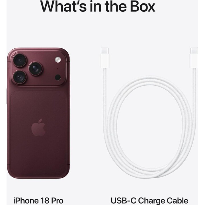 Apple iPhone 18 Pro 256 Go, téléphone mobile 5G avec Apple Intelligence, commandes de l'appareil photo, puce A20 Pro, couleur ro