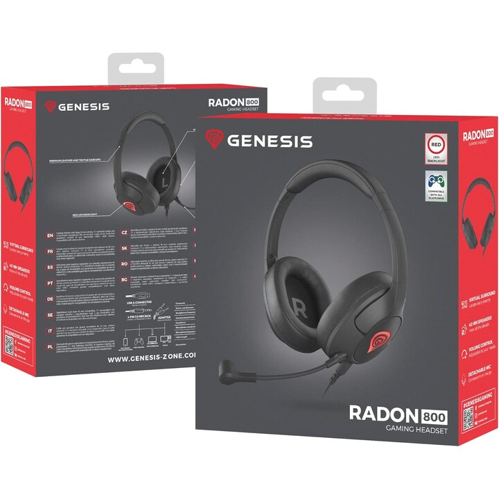 Genesis | Casque de jeu | Radon 800 | Filaire | On-Ear