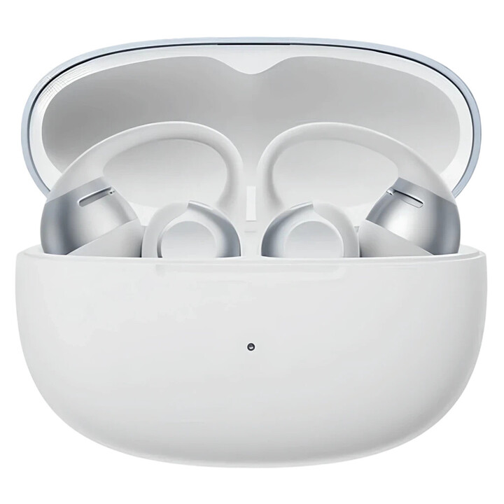 SHOKZ OpenDots 2 Grey Open-Ear Clip Headphones, Bluetooth 6.1, 10 hours + 40 hours with case