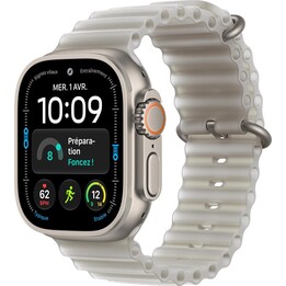 Apple Watch Ultra 4 GPS Cellular 49mm caja de titanio natural y correa gris océano translúcida