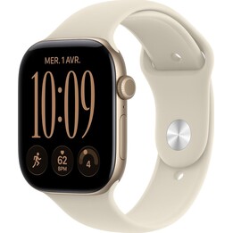 Apple Watch Series 12 GPS 46mm Aluminum Light Gold Case Sport Band Sand M/L
