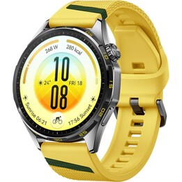 Huawei Watch GT 7, caixa cinzenta de 46 mm com bracelete amarelo