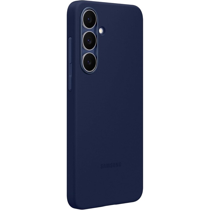 Coque en silicone souple Samsung pour Galaxy S25 FE, bleu foncé