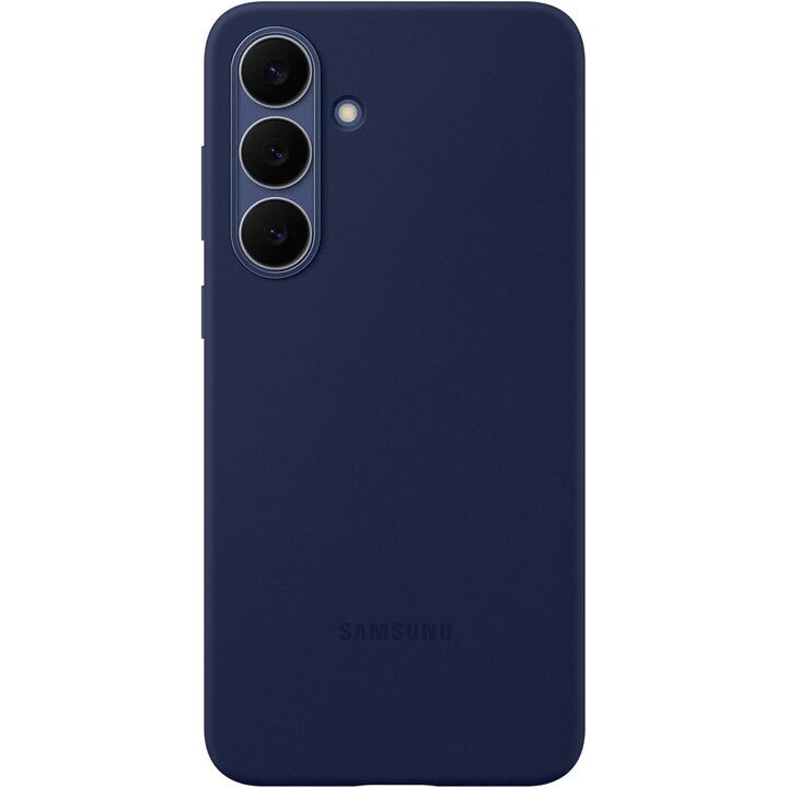 Custodia morbida in silicone Samsung per Galaxy S25 FE, blu scuro