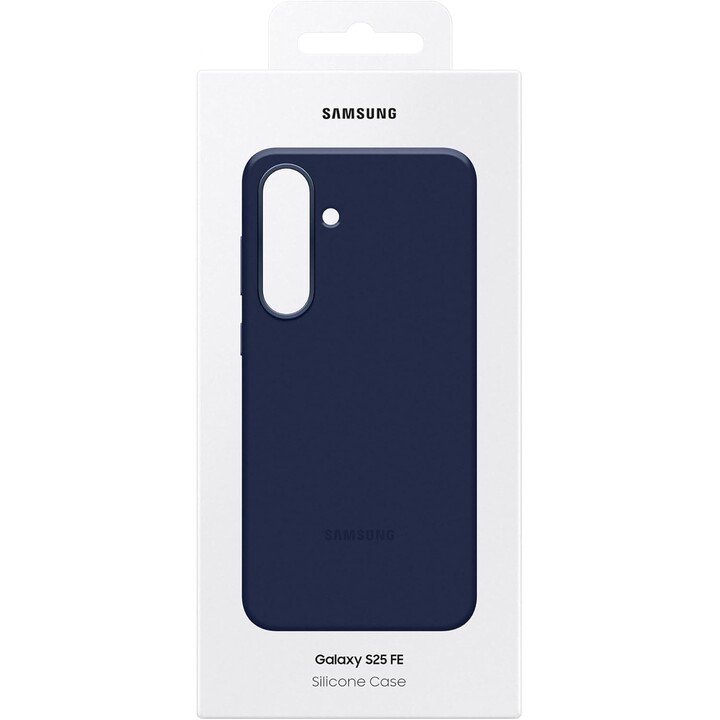 Custodia morbida in silicone Samsung per Galaxy S25 FE, blu scuro