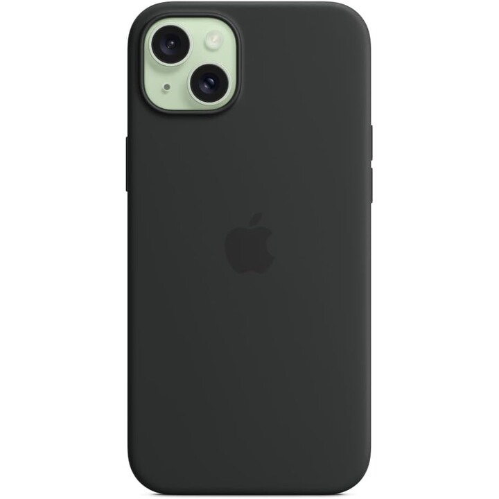 Apple iPhone 15 Plus Capa de silicone com MagSafe Preto