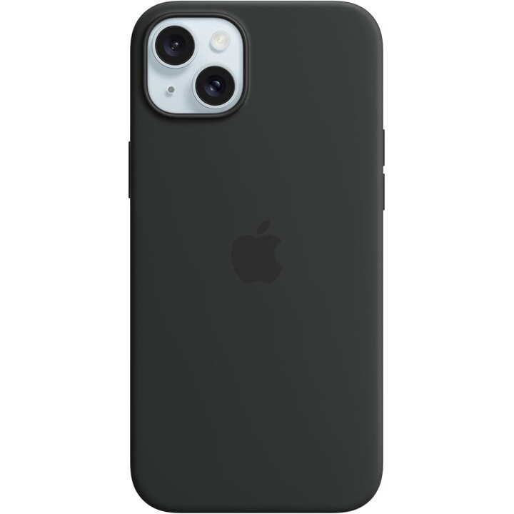 Apple iPhone 15 Plus Capa de silicone com MagSafe Preto