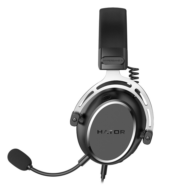 Casque filaire HATOR HYPERGANG 3 Hi-Res avec arceau, pour jeux vidéo, noir