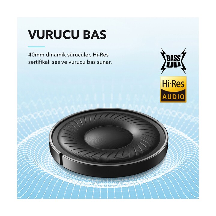 Soundcore Q20i, con cavo, chiamate/musica, cuffie, bianco
