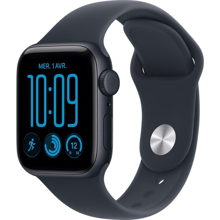 Apple Watch SE3 2026 GPS Cellular 40 mm, cassa in alluminio color Midnight, cinturino Sport blu navy, taglia M/L