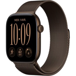 Apple Watch Series 12 GPS Cellular 46mm Aluminum Dark Bronze Case Milanese Loop Dark Bronze M/L