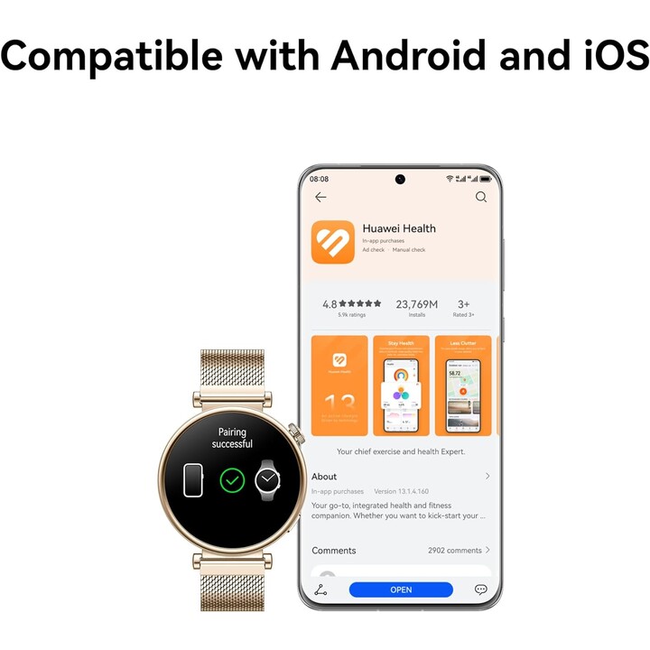 Huawei Watch GT4 41 mm Edelstahl