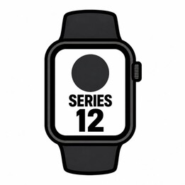 Apple Watch Series 12/ GPS/ Cellular/ 42mm/ Negro/ Correa Deportiva Negra (S/M)