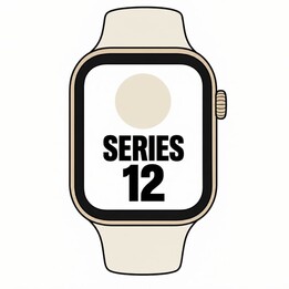 Apple Watch Series 12 / GPS / Cellular / 42 mm / Light Gold / Sand Sport Band (S/M)