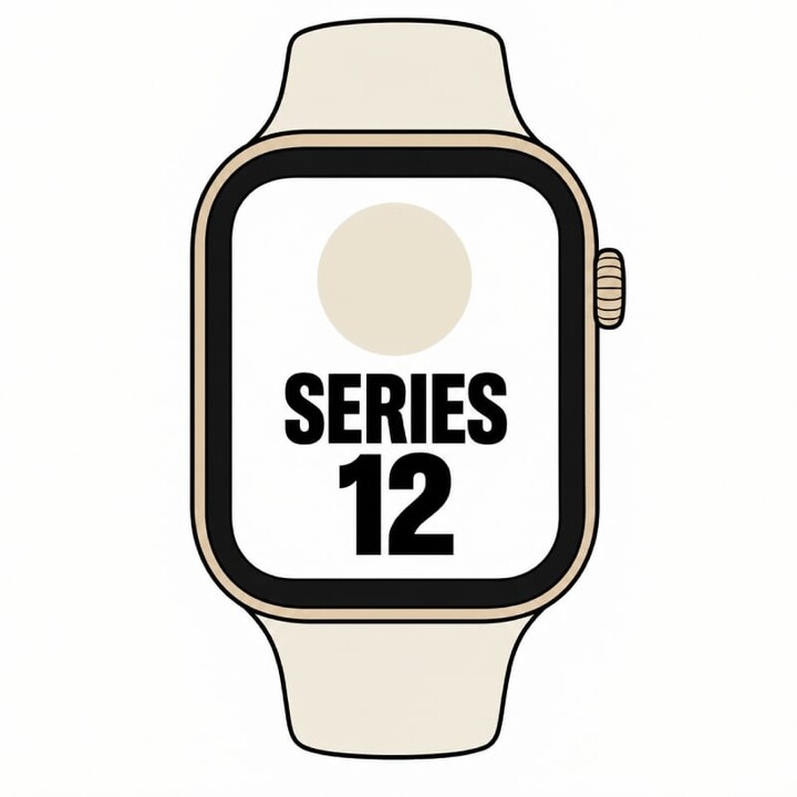 Apple Watch Série 12 / GPS / Celular / 42 mm / Dourado Claro / Bracelete Desportiva Arena (S/M)