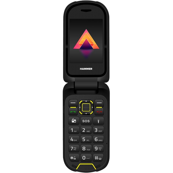 Robustes Mobiltelefon HAMMER Bow – 2,4 · 4G · 48 MB · IP68 · Schwarz