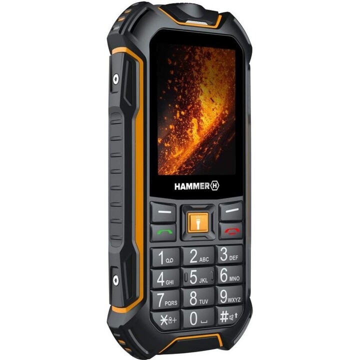 Téléphone portable robuste HAMMER Boost - 2,4 · 4G · 64 Mo · 128 Mo · IP68 · Noir