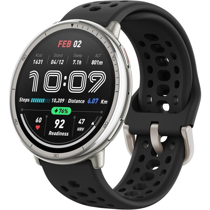 Amazfit Active 2, 1,7 Zoll Smartwatch, GPS, 10-Tage-Akku, 160 Sportmodi, Schwarz