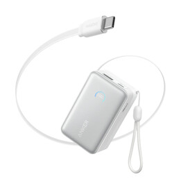 Anker Nano Power Bank 10K 45W 10000mAh Blanco Cable USB-C Retráctil Carga Rápida