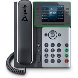 Telefono IP POLY Edge E300 e telefono IP abilitato PoE Nero 8 linee IPS