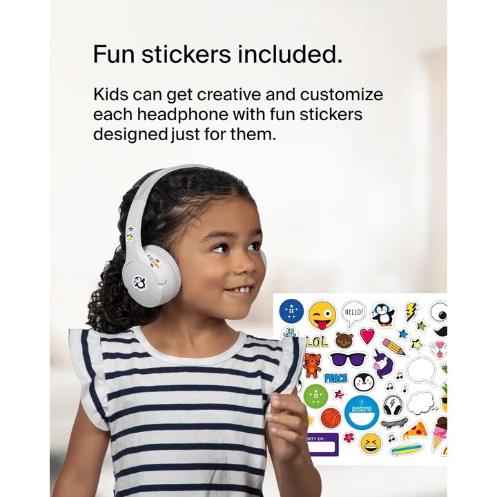Belkin SOUNDFORM Mini BT On-Ear-Kopfhörer für Kinder, weiss