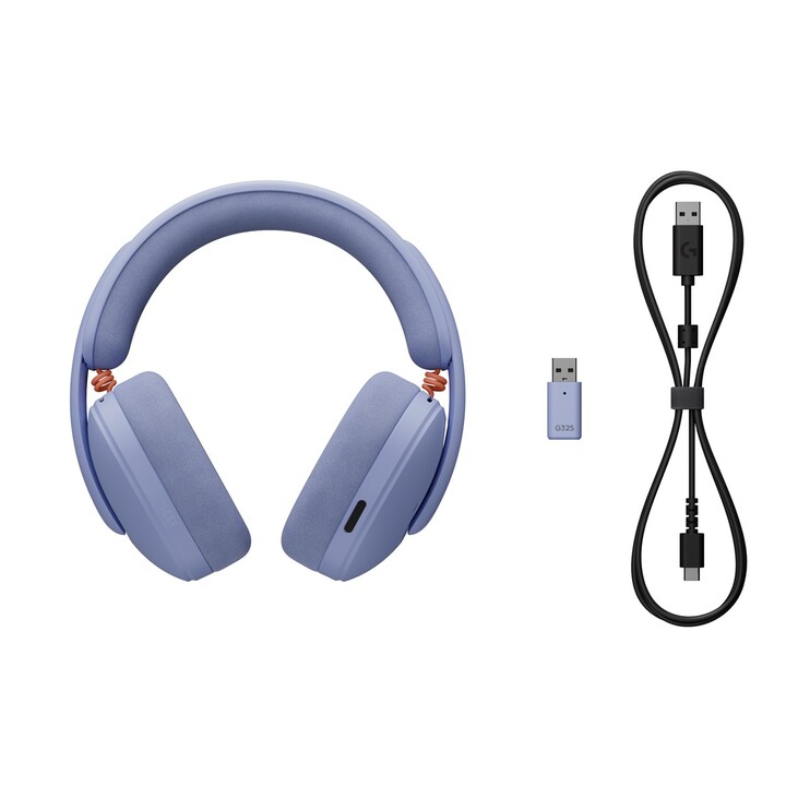 Logitech G G325 LIGHTSPEED Wireless Headset with Headband for Gaming, Bluetooth, Lilac
