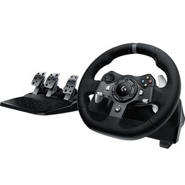 Logitech G G920 Black USB Analog Steering Wheel + Pedals for Mac, PC, and Xbox