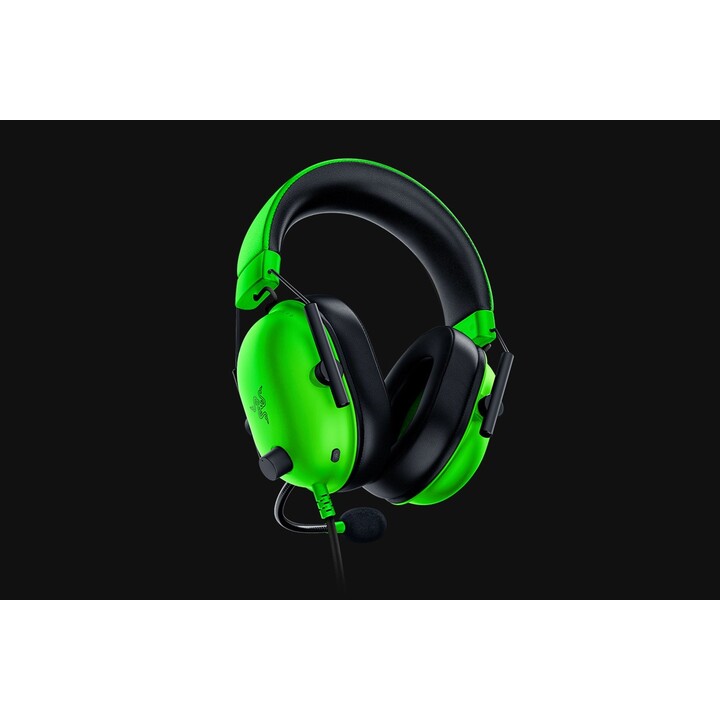 Casque Razer BlackShark V2 X filaire à arceau pour le jeu, vert et noir