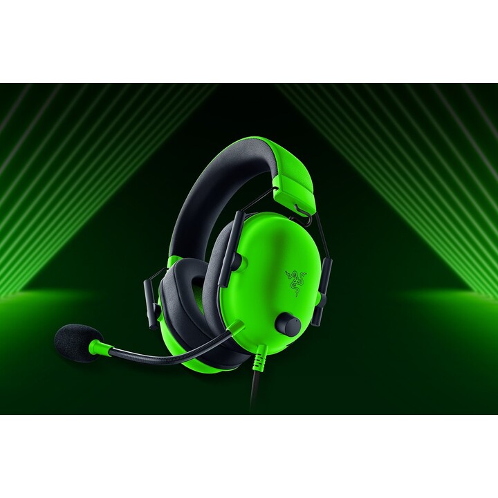 Razer BlackShark V2 X Cuffie da gioco con archetto, con cavo, verde, nero