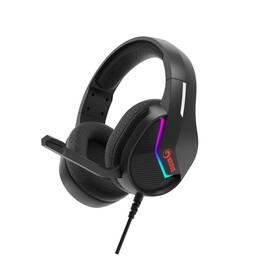 Marvo H8618 Casque filaire à arceau pour jeux vidéo, USB Type A, noir