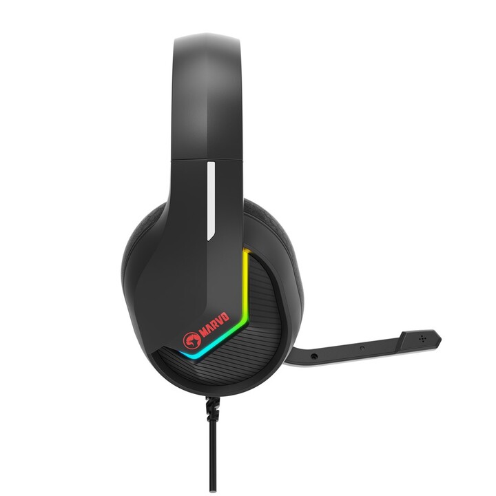 Marvo H8618 Auriculares con cable, diadema, para juegos, USB tipo A, negro
