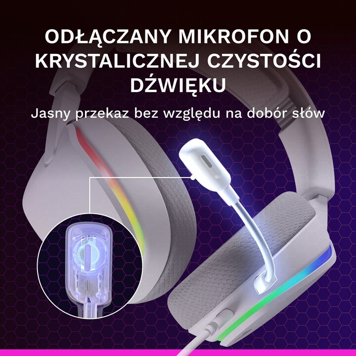 Glorious Gaming Glorious GHS Eternal RGB - Cuffie da gaming stereo per PC, PS5, PS4 e Switch - Esclusivi altoparlanti integrati,