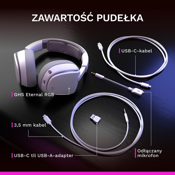 Glorious Gaming Glorious GHS Eternal RGB - Auriculares estéreo para juegos para PC, PS5, PS4 y Switch - Altavoces ajustables exc