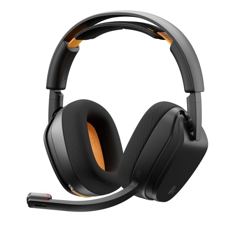 Glorious Gaming GHS Wireless InfinitePlay Cuffie da gioco wireless con archetto, Bluetooth e base di ricarica, nero