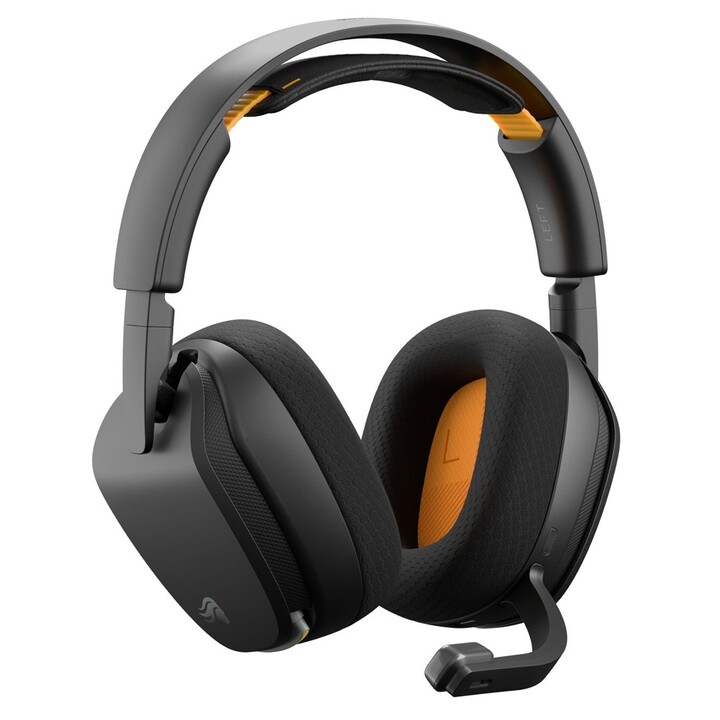 Glorious Gaming GHS Wireless InfinitePlay : casque de jeu sans fil à arceau, Bluetooth, avec socle de recharge, noir
