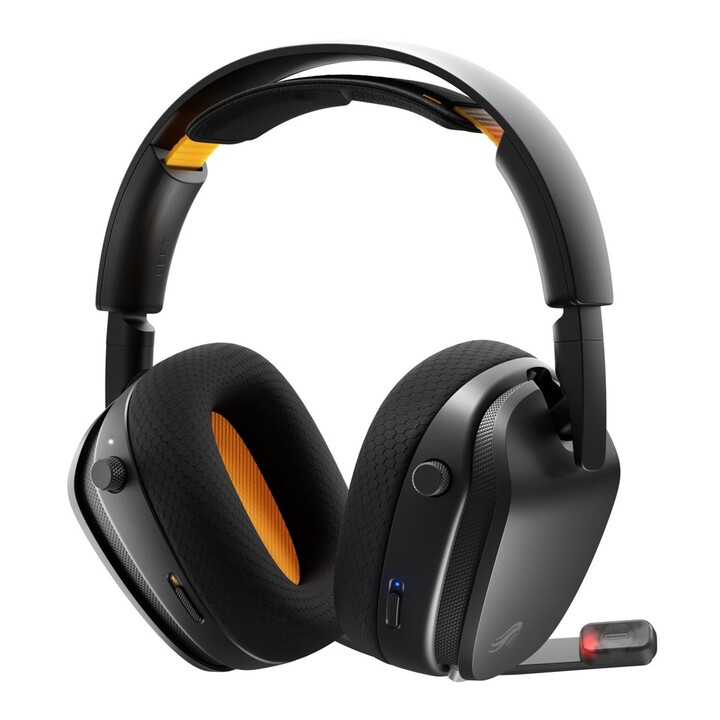 Glorious Gaming GHS Wireless InfinitePlay – Kabellose Bluetooth-Gaming-Kopfhörer mit Kopfbügel und Ladestation – Schwarz