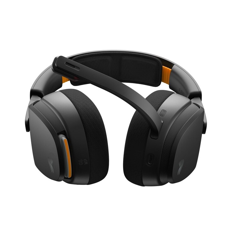 Glorious Gaming GHS Wireless InfinitePlay : casque de jeu sans fil à arceau, Bluetooth, avec socle de recharge, noir