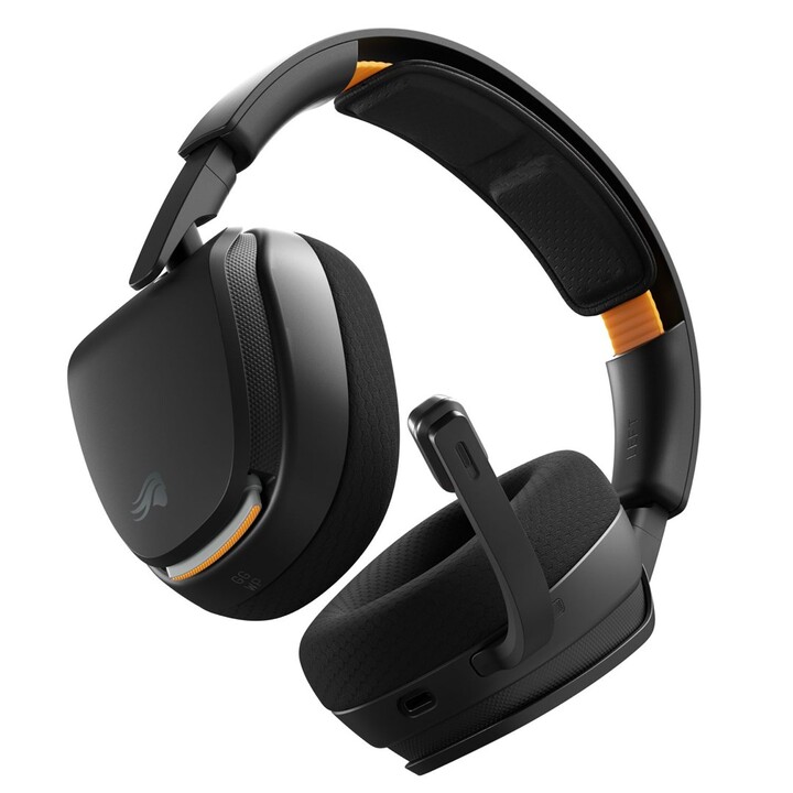 Glorious Gaming GHS Wireless InfinitePlay – Kabellose Bluetooth-Gaming-Kopfhörer mit Kopfbügel und Ladestation – Schwarz