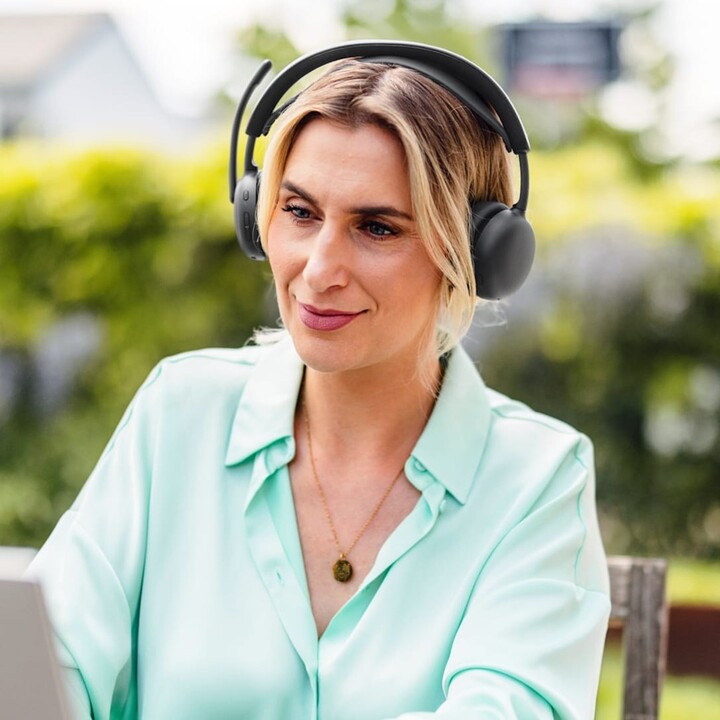 Logitech Zone Wireless 2 ES: auscultadores sem fios com cancelamento de ruído, tecnologia ANC híbrida adaptativa, Bluetooth, cer