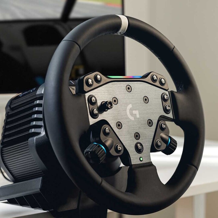 Sistema Logitech G RS50, kit volante da simulazione in 3 pezzi - Base volante RS50 con azionamento diretto da 8 N⋅m, RS Wheel Hu