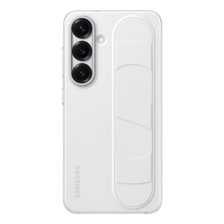 Custodia con impugnatura Samsung Standing Grip per Galaxy S25 (bianco)