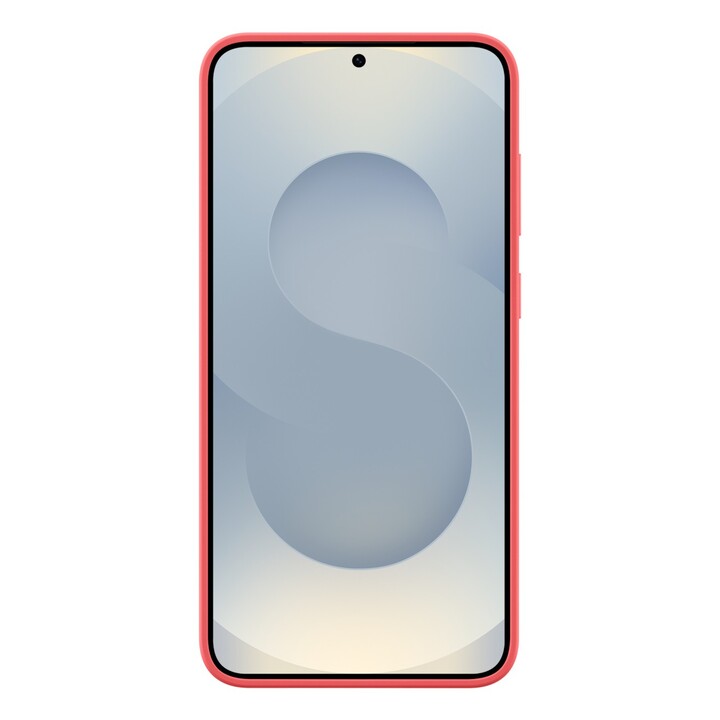 Capa de silicone Samsung para Galaxy S25+, vermelha