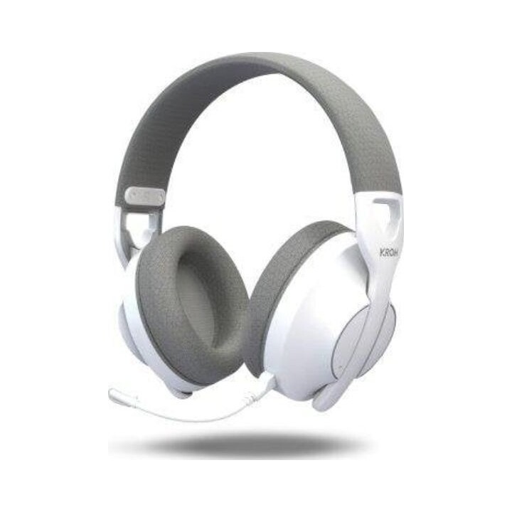 Krom Phase Wireless Gaming Headset with Microphone / Bluetooth / 3.5mm Jack / USB 2.0 / White
