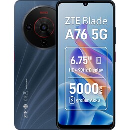 Smartphone ZTE Blade A76 5G, 6 Go / 128 Go, 6,75 pouces HD+, 5 000 mAh, noir