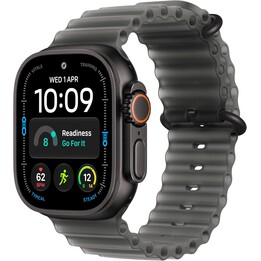 Apple Watch Ultra 4 GPS Cellular 49mm caja de titanio negro y correa Ocean Black translúcida