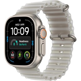 Apple Watch Ultra 4 GPS Cellular 49mm caja de titanio natural y correa gris océano translúcida
